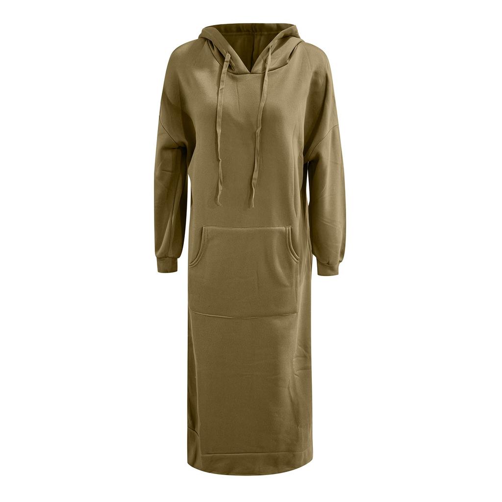 Women's Fashion Casual Plus Size Long Sleeve Solid Hoodie