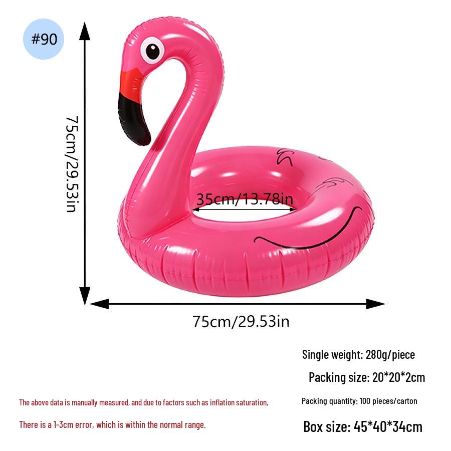 Thickened Adult Flamingo Inflatable Swim Ring & Water Toy