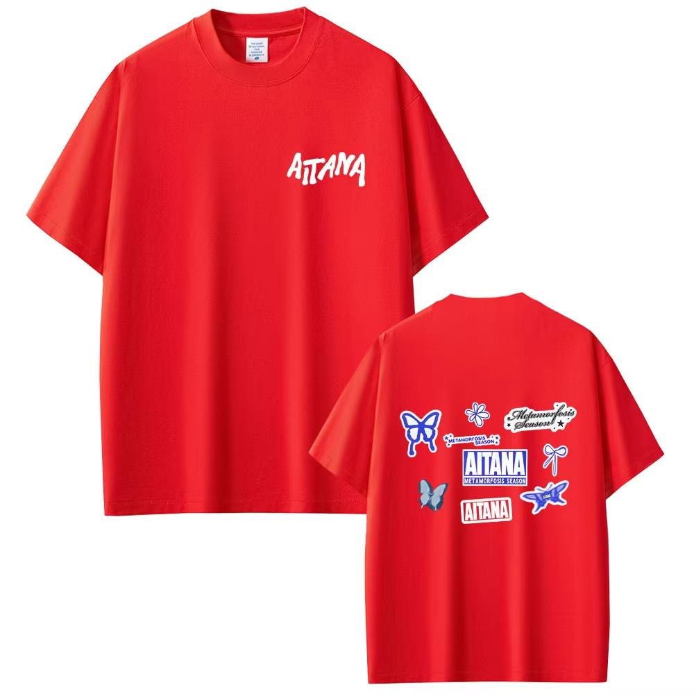 Magliette Grafiche con Logo della Cantante Aitana T-shirt Tour CUARTO AZUL Abbigliamento Uomo Donna Moda Oversize Streetwear Maschile Magliette in Cotone