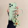 Down Jacket Sunflower Wrist Strap Phone Case for IPhone Air 16E 17 16 15 14 13 12 11 Pro X XR XS Max 7 8 Plus TPU Soft Cover