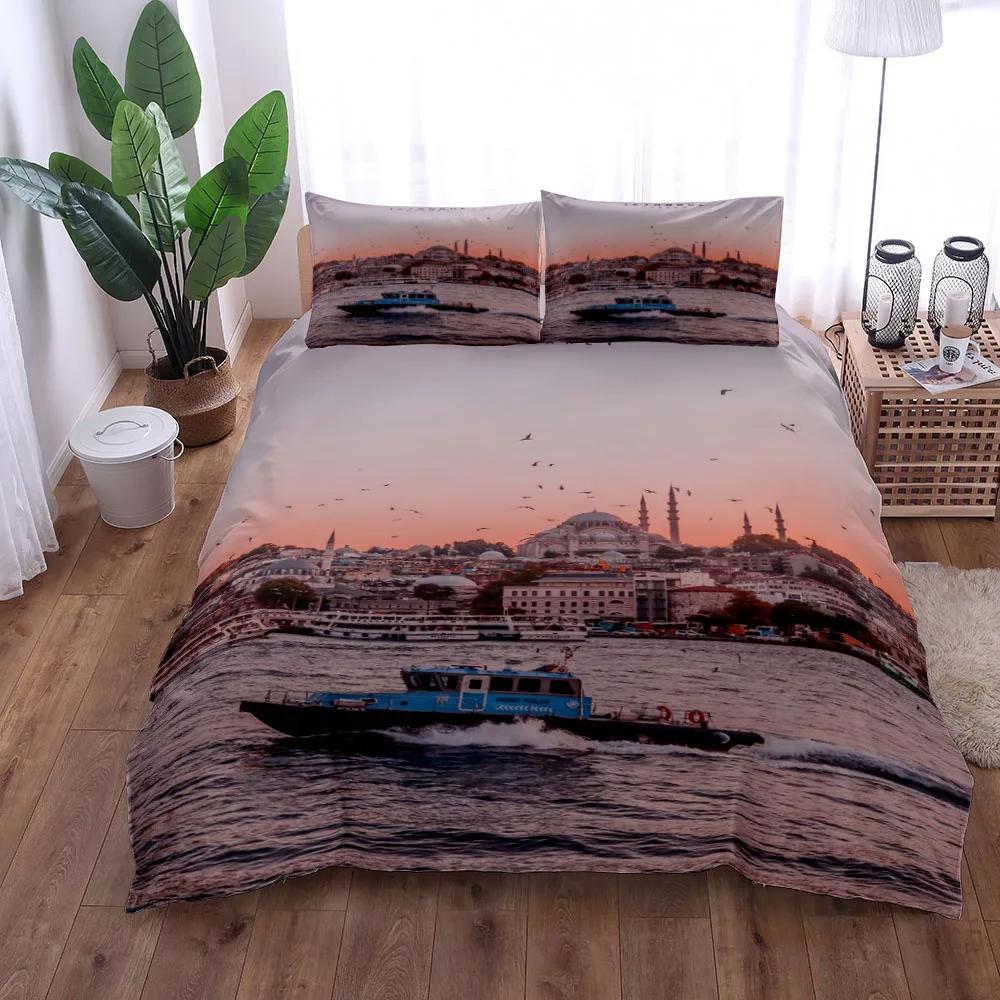 Beautiful Night Scene Paris Bedding Collection King Queen Double Full Twin Single Size With Bed Linen Collection No Linen For Adult Kid Quilt Cover