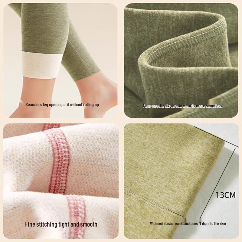 Xue Qian Man Women's High-Waist Seamless Thermal Leggings