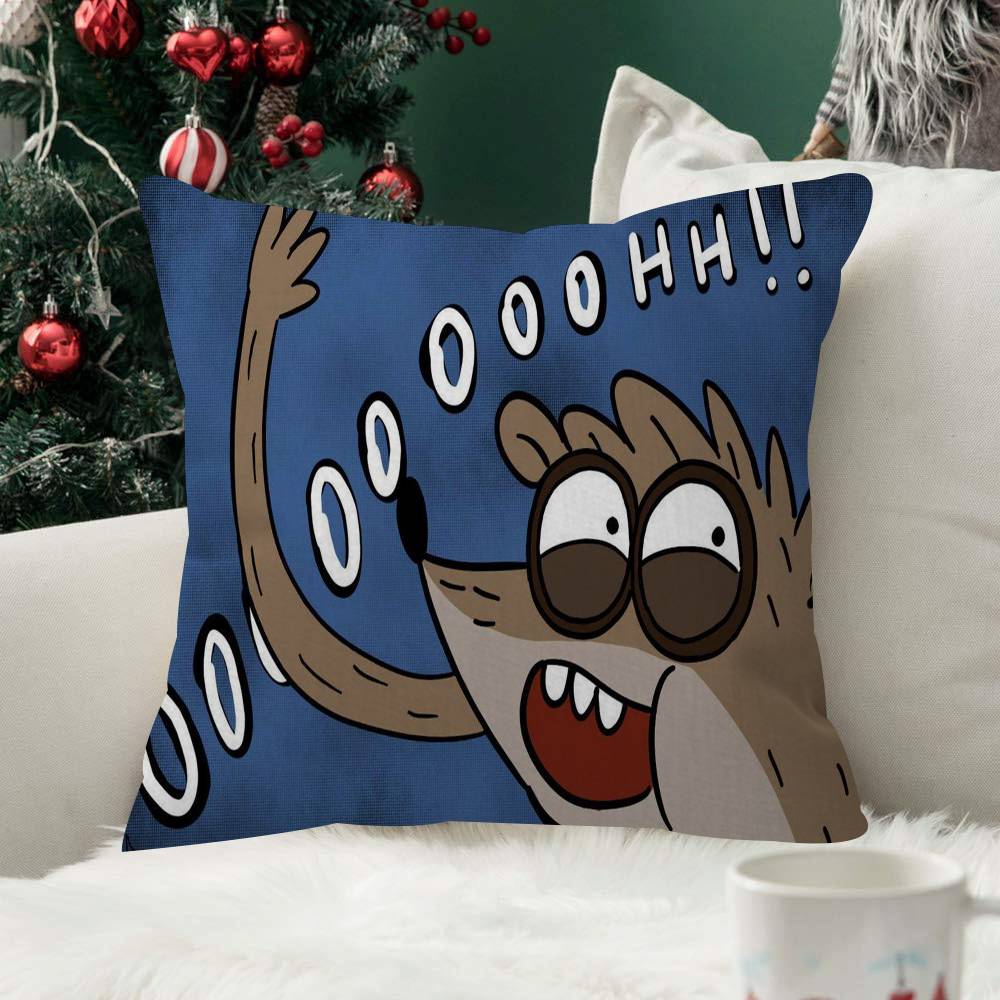Regular Show Pillow Case For Home Bedroom Car Office Decoration Living Room Sofa Cushion Cover Suitable