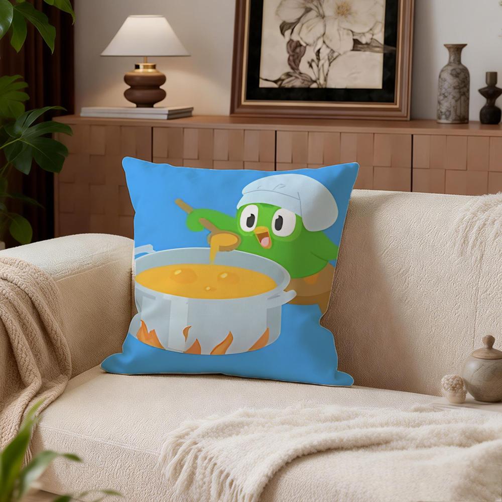 Educational Duolinggo Cushion Cover Cushion Cover Set 4Pcs 50x50 45x45 40x40 Pillowcase Decorative Sofa Home Decor