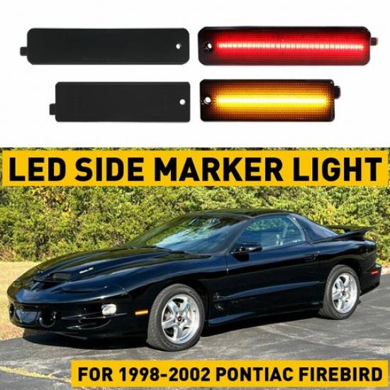 Front Rear LED Marker Side Lights Smoked Fits Pontiac 1998-2002 Firebird