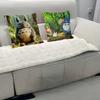 Anime M-Mein Nachbar Totoro Ahornblatt Design Kissenbezug Fröhliche Herbsternte Deko Feiertagsdeko Kissenbezug