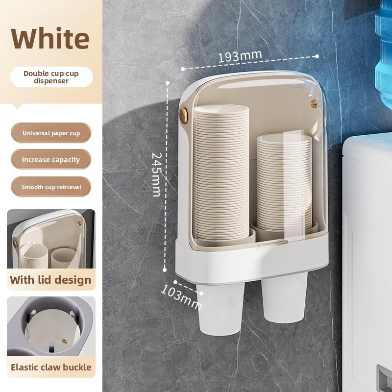 Disposable Cup Pick-up Device Household Wall-mounted Paper Cup Pick-up Cup Holder Dust-proof and Non-punching Cup Storage Rack