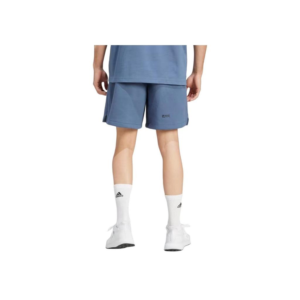 adidas Einfarbige elastische mittelhohe lockere Freizeithorts Herren Unterteile Blau IR5220