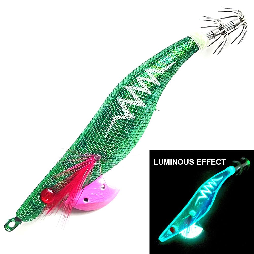 Luminous Fishing Lure Simulation Squid Jig Hook Bait Lifelike Plastic Jigging Hard Bait for Octopus Cuttlefish Fishing Tackle