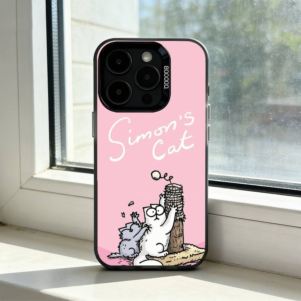 S-Simons And C-Cats Phone Case For iPhone 17,16,15,14,13,12,11 Plus,Pro Max,XS,Colorful Silver Black Cover