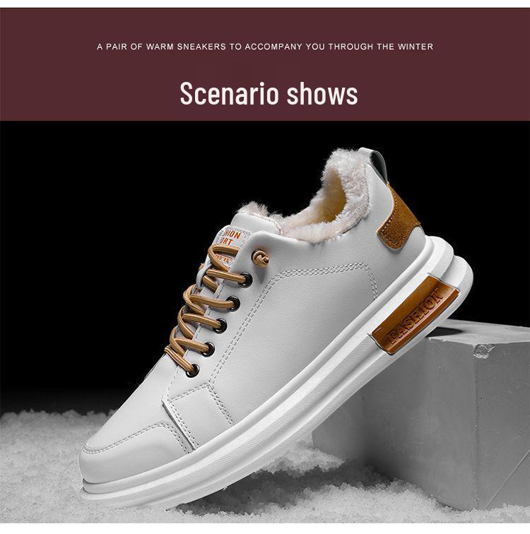 Men's High-Top Waterproof Velvet-Lined Winter Sneakers & Snow Boots