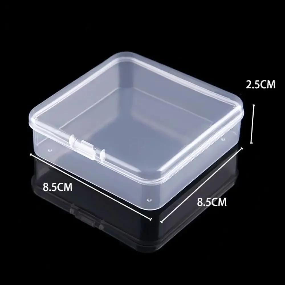 Square Round Plastic Transparent Storage Box Small Items Sundries Organizer Case Jewelry Beads Container Box Tools Accessories