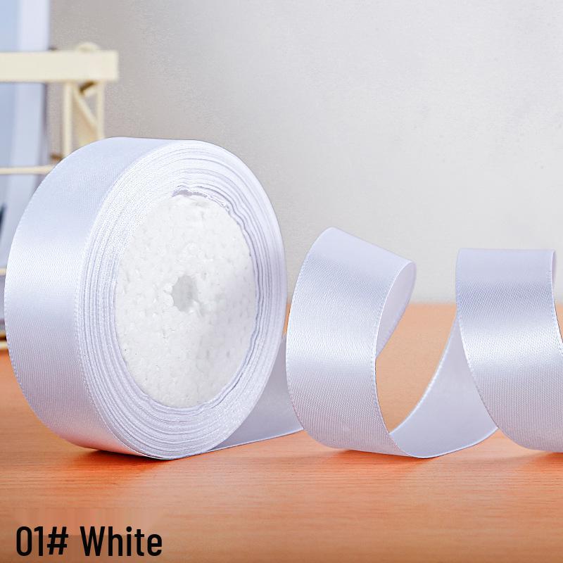 2.5cm Polyester Satin Ribbon for Gift Box and Hair Accessories