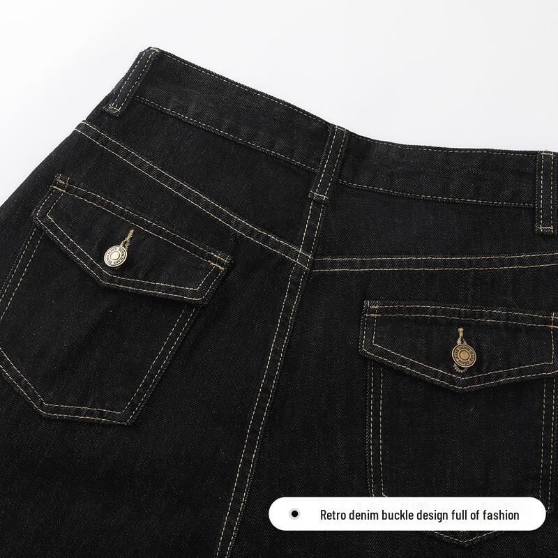 FivePlus Women's High-Waist Straight Loose Fit Denim Jeans