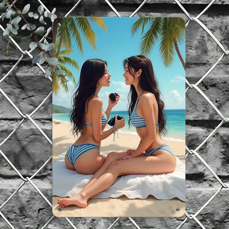 Retro Metal Sign Sexy Girl Wall Art Decor 20x30 cm