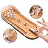 Table Top Mini Bowling Game Wooden Board Arcade Shooting Office Desk Stress Relief Finger Toys Fun Gifts for Men Women Kids