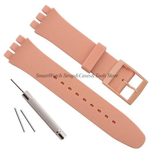 Soft Silicone Bracelet for Swatch 12mm 16mm 17mm 19mm 20mm Colorful Transparent Watchband Watch Strap Replacement with Tool