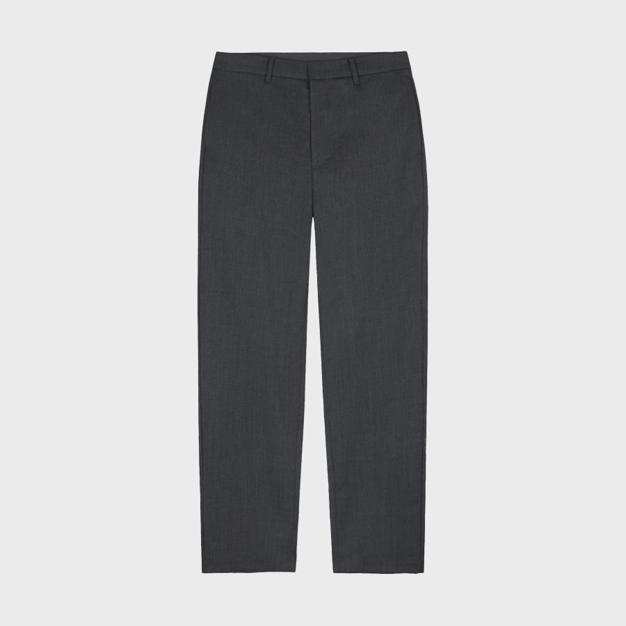 REGARDS Fine Wool Regular Slacks - Dark Gray