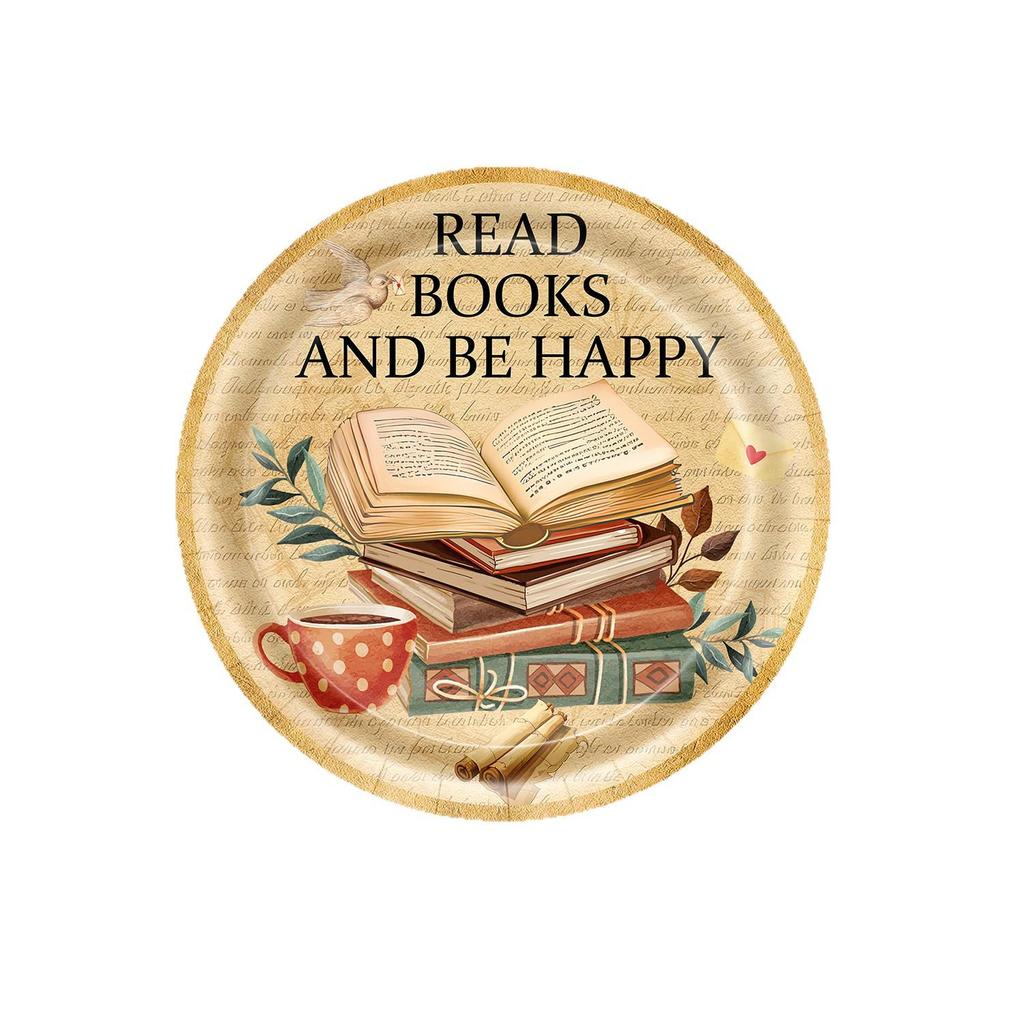 Retro Books Themed Party Supplies: Paper Plates, Napkins, Book Club Tableware & Event Decorations