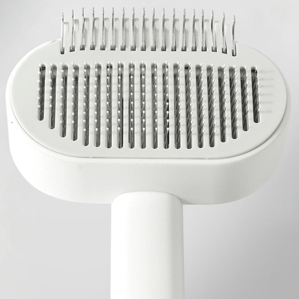 Dog Grooming Brush Adjustable Teeth Self-Cleaning Shedding Dog Hair Brush Cat Comb for Long Short Thick Small Medium Large Breed