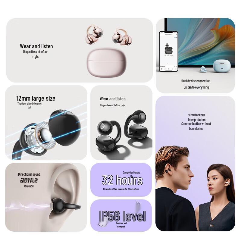 EDIFIER Comfo Clip Q Open-Ear Bluetooth Headset