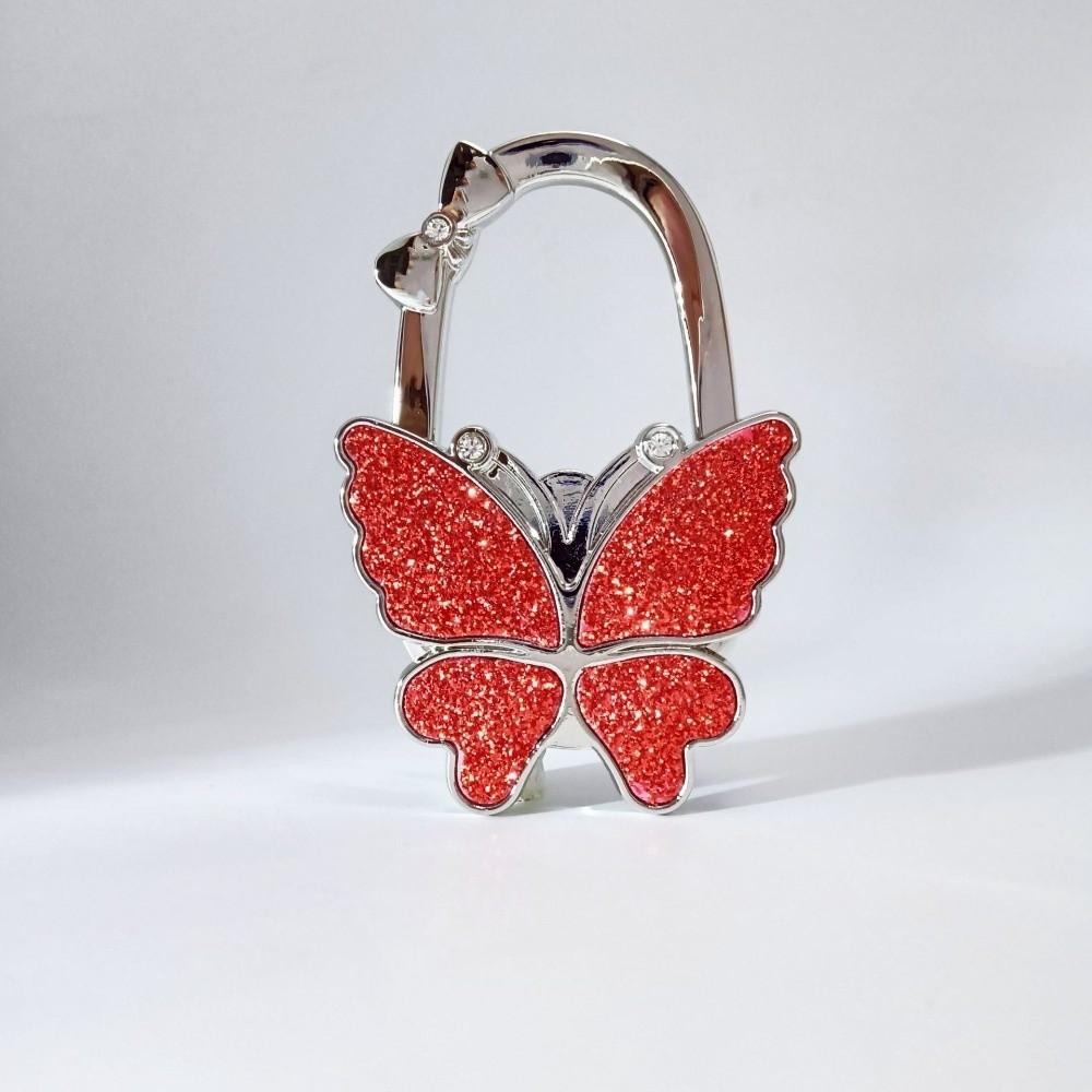 Fashion Foldable Butterfly Handbag Hook for Women Portable Creative Bowknot Purse Hook Durable Table Hanger for Table