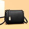 Lychee pattern metal lock small square bag crossbody shoulder bag