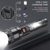 High Power Led Flashlight 7 Lamp Beads with Side Light Super Bright USB Rechargeable Tactical Torch Outdoor Camping Fishing Lamp
