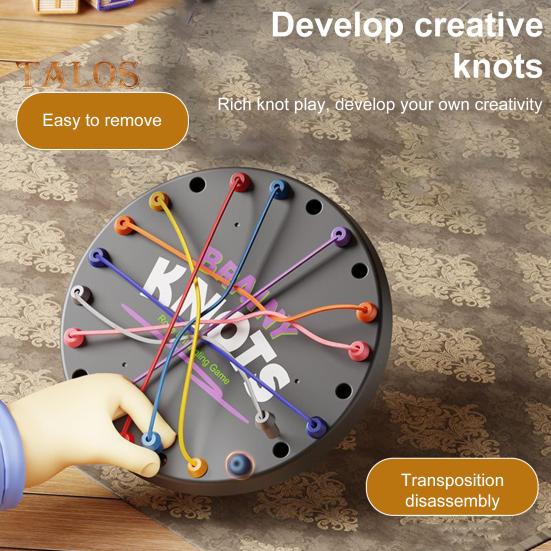 1/2/3 Sets Brainy Knots Seil-Entwirrungsspiel Logik-Denken Twisted Rope Challenge Brettspiel Kinder Erwachsene Pädagogisches Spielzeug zum Abhängen elastischer Seile