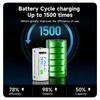 PALO Rechargeable Lithium 16340/16350 USB Battery 3.7V CR123A Batteries 2650mAh+USB Charging Cable