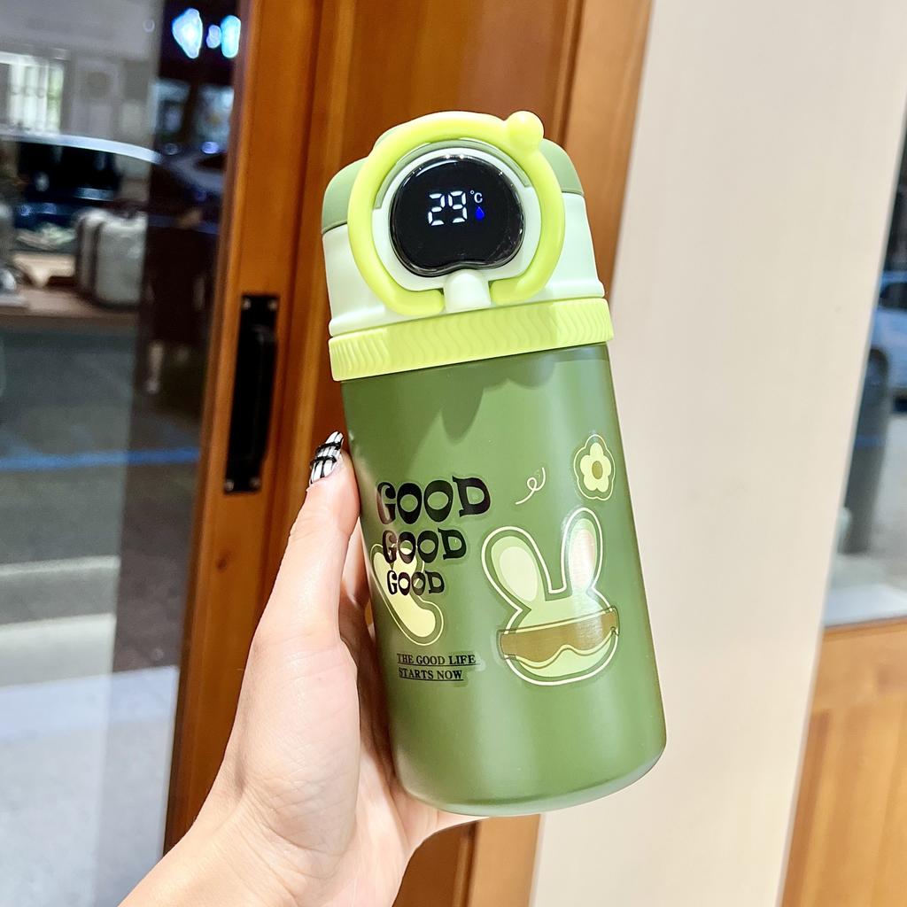Childrens Smart Thermal Retention Cup for Girls Cute High-looking Straw Cup for Grade School Students Large-capacity Portable Water Drinking Cup