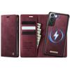 For Samsung Galaxy S21 5G/Galaxy S21 4G Case CASEME C49 Compatible with MagSafe RFID Blocking Detachable Wallet Leather Phone Cover