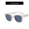 William Chan Style 2022 Korean Square Sunglasses with Paperclip Buckle Decoration