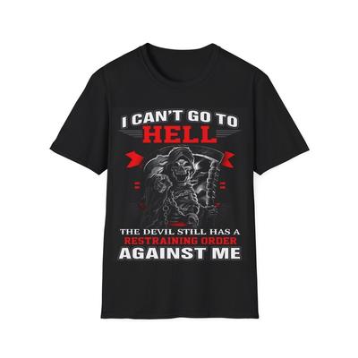 Short Sleeve T Shirt. Biker T Shirt. Black or White Unisex T-Shirt