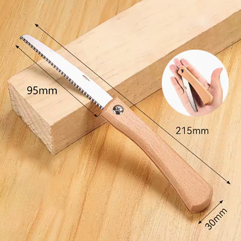 Mini Folding Manual Saw Non-Slip Wooden Handle Pull Foldable Saw Flush Cut Trim Saw For Handsaw Woodworking Plastic Cutting Tool