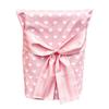Front Tie Chair Back Slipcover Washable Polyester Chair Cover with Decorative Detail, Pull-Over Placement and Folding for Storage