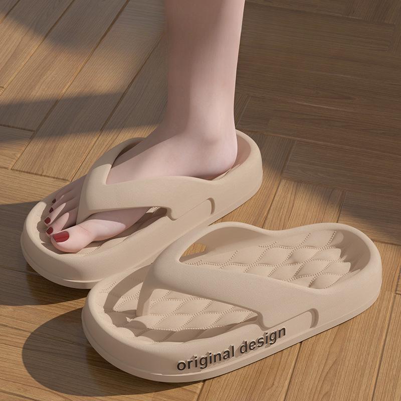 Supersoft Thick Sole EVA Unisex Flip Flops Home Non-slip Light Slides Outdoor Versatile Beach Flat Sandals for Couples Sandalias