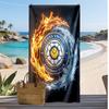Asciugamano da Spiaggia con Stampa Leeds United Football, Asciugamano Grande Morbido ad Asciugatura Rapida per Spiaggia Campeggio Nuoto