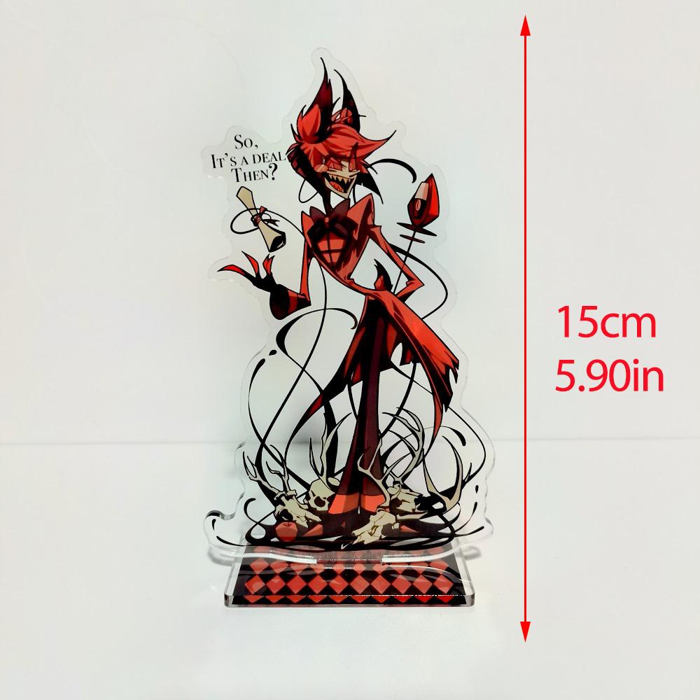 Hazbin Alastor Hotel Morning Cosplay Stand Anime 15cm Acrylic Cartoon Model Standing Birthday Presents Bag Decoration Set Premium Quality