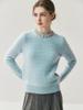 Elegant Women's Cashmere Sweater: Autumn/Winter Style, Round Neck with Rhinestones, Cable Knit Pullover.