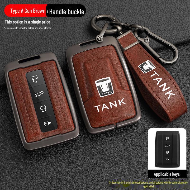 Cyber Ranger City Edition Tank 300 Key Cover: New Standard Metal Shell, Off-Road Version Tank 500 Car Bag Buckle.
