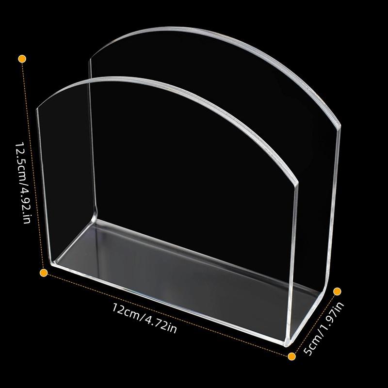 Napkin Organizer Transparent Napkin Holder Modern Acrylic Tissue Box Square Durable Tissue Paper Dispenser Case Vertical Holder