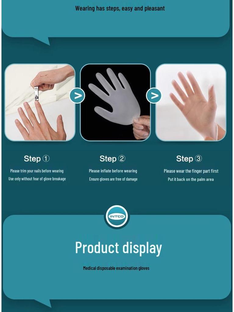 PVC Medical Grade Disposable Gloves for Kitchen, Catering, Housework, and Beauty