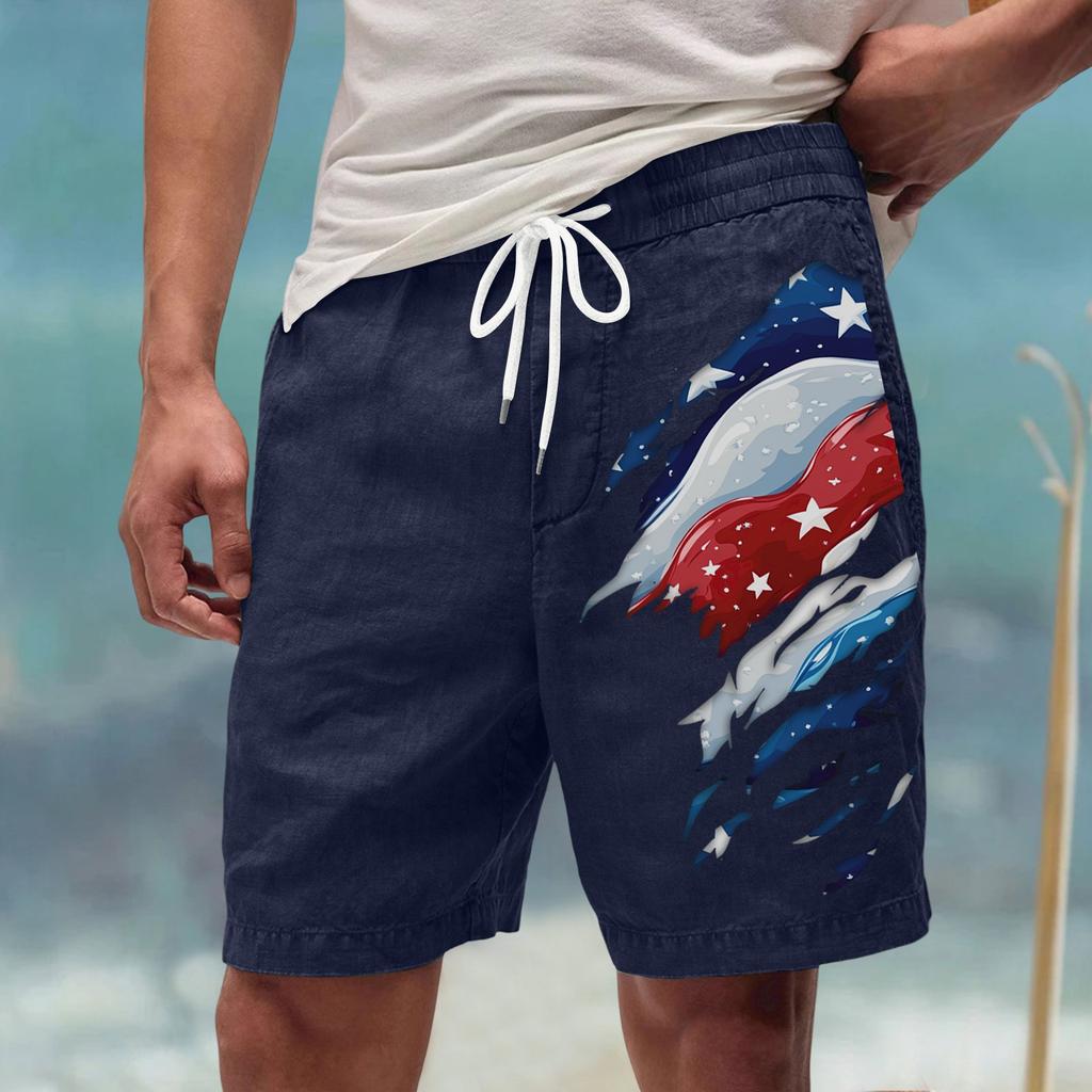 Męskie letnie, duże, swobodne, luźne spodnie sportowe, szorty plażowe