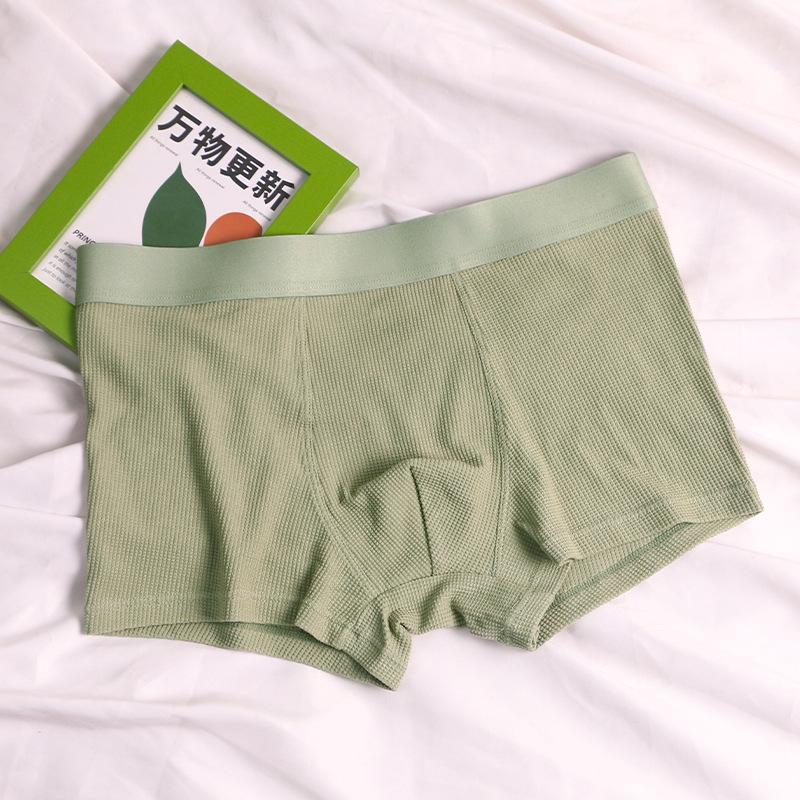 

Men s Soft Modal Cotton Waffle Boxers - Comfortable, Skin-Friendly Underwear XXXL сосна зелений колір