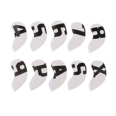 10 Pièces Housse de Golf Imperméable Headgear Protecteur Golfeur 4 9, A ~ X