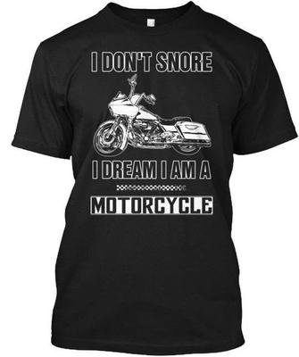 Ich schnarche nicht, ich träume von einer Motorrad-TT-T-Shirt Hergestellt in den USA Größe S bis 5XL