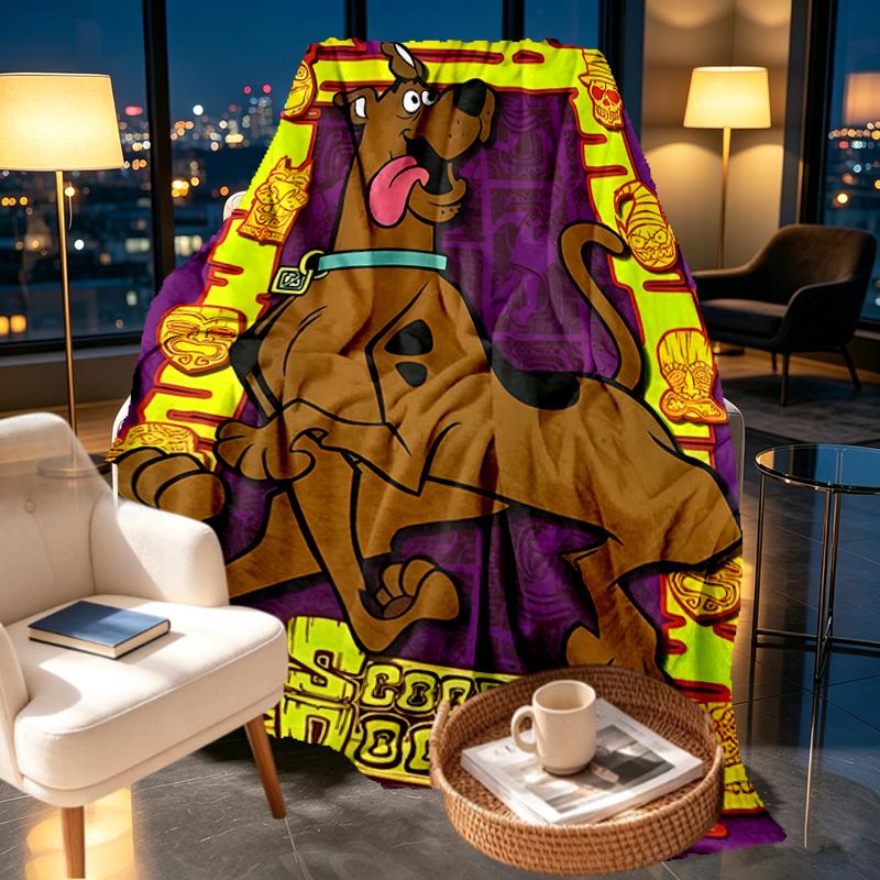 Scooby Print Blanket - Soft & Comfortable, for Bedroom, Travel, Sofa, Home Decoration - Birthday Christmas Gift for Friend