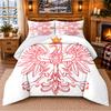 Printed 3Pcs Bedding Set Poland Pattern Bed Sheet Pillowcase For Bedroom Decor