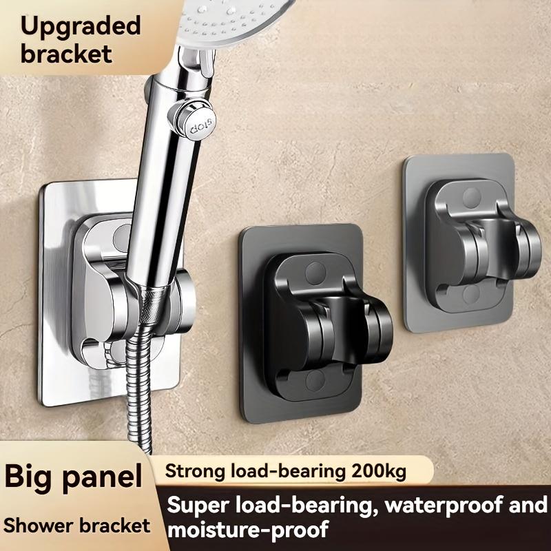 Shower Holder Suction Cup Holder 360° Adjustable Showerhead Holder Plating Shower Rail Head Bathroom Wall Mount Bracket